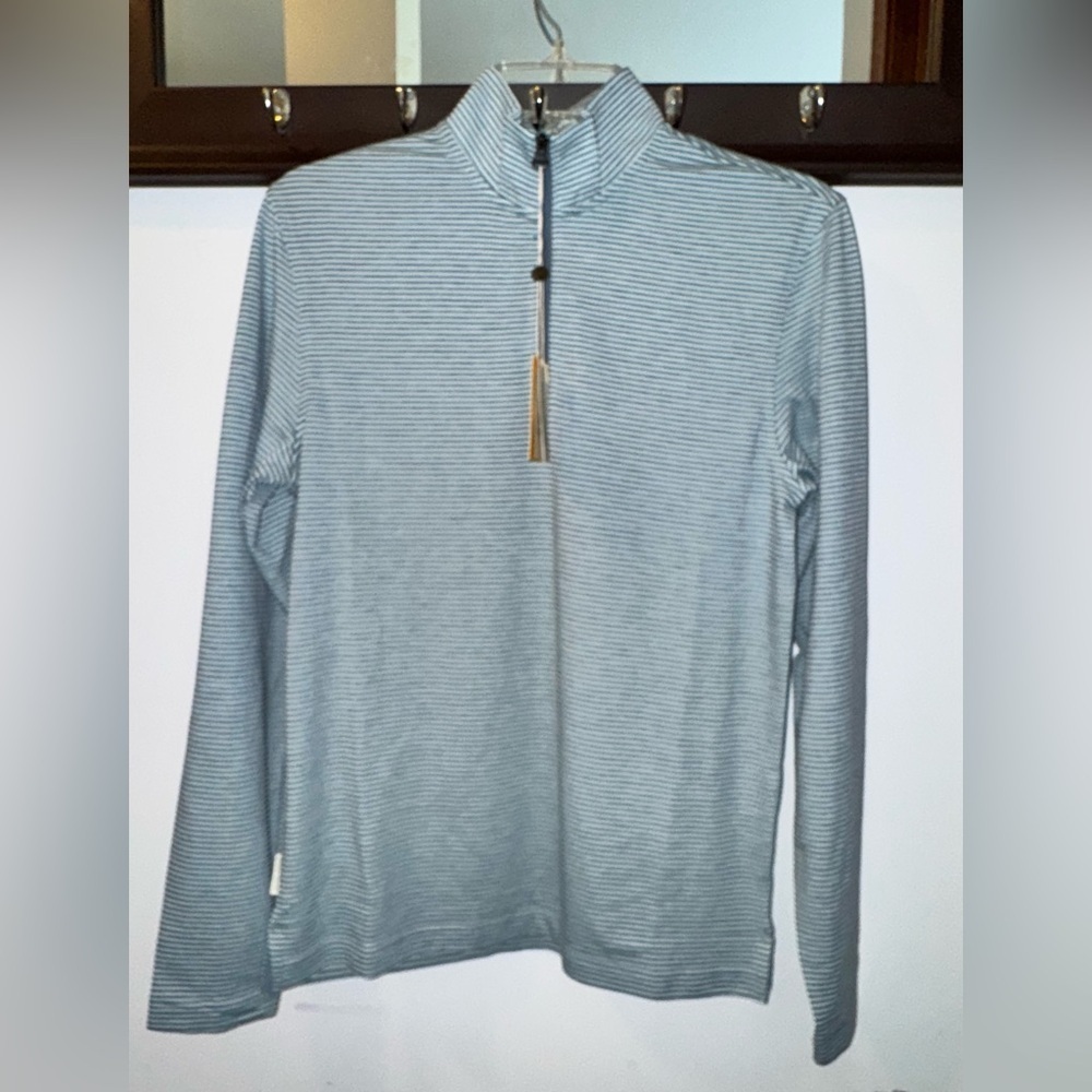 NWT Duck Head Wakeman Stripe Performance 1/4 Zip Pullover size X-Small